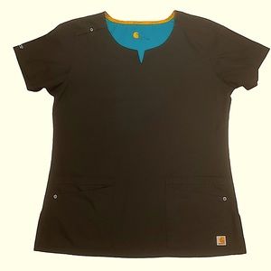 CARHARTT FORCE sz Small Top Short Sleeves Double Pockets Sleeve Pocket Black